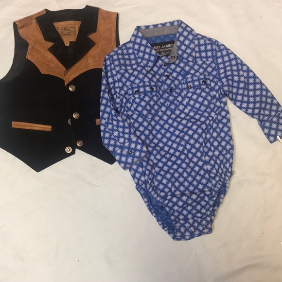 Roper Other - Little boys vest and western shirt